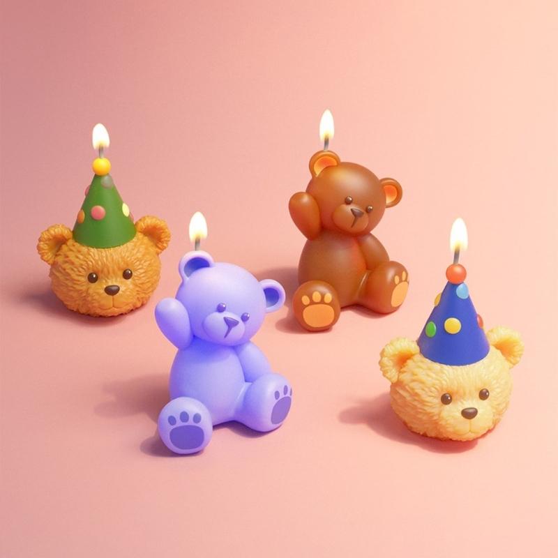 Artistic Silicone Mold Craft Mold Creative Bear Shape Figures Moulds Suitable for Art Classes and Home Decoration