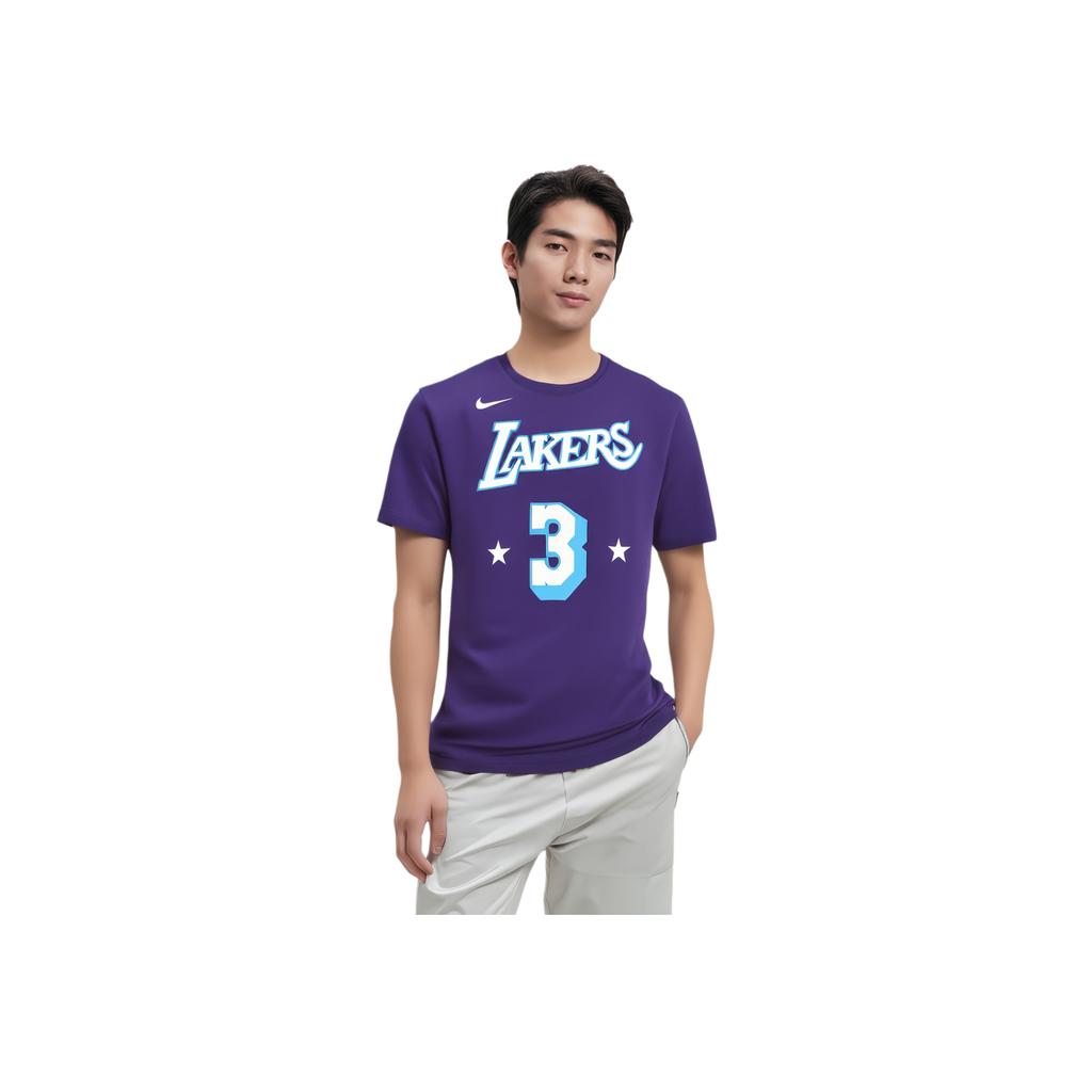 New Nike X NBA Los Angeles Lakers T Shirt Unisex Dark Purple DA7384-549