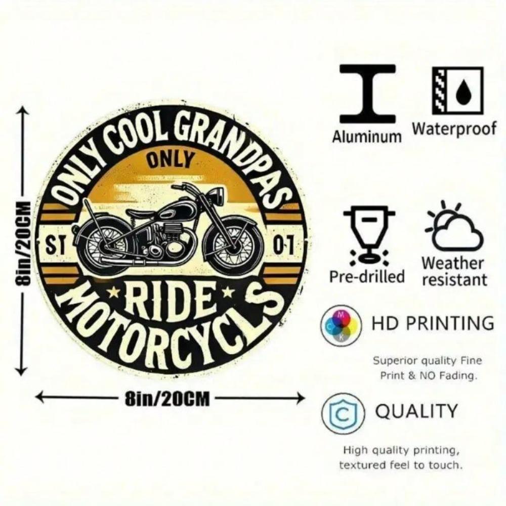 Vintage Motorcycle Garage Metal Tin Sign Wall Art Decor Man Cave
