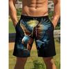 2025 New Men Shorts Summer Hot Sale Eagle 3D Printed Swimming Shorts For Unisex Casual Oversized Fashion Beach Trunks Y2k Men