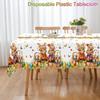 Easter Bunny Egg Tablecloth Spring Floral Garden Table Cover for Home Kitchen Dining Table Decoration