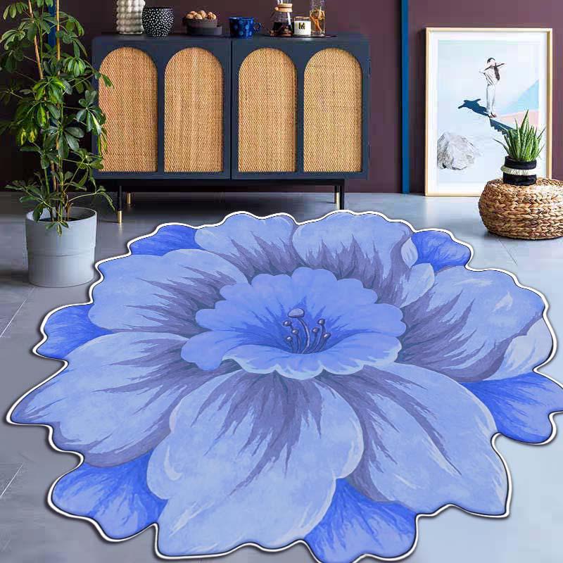 Creative Cartoon Flower Round Rug for Living Room or Bedroom