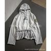 Mens Oversized Hoodie With Distressed Graphic Print Layered Look Drawstring Hood Cotton Blend Fall Streetwear