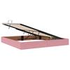 Storage Bed with Mattress Pink 200 x 200 cm Velvet