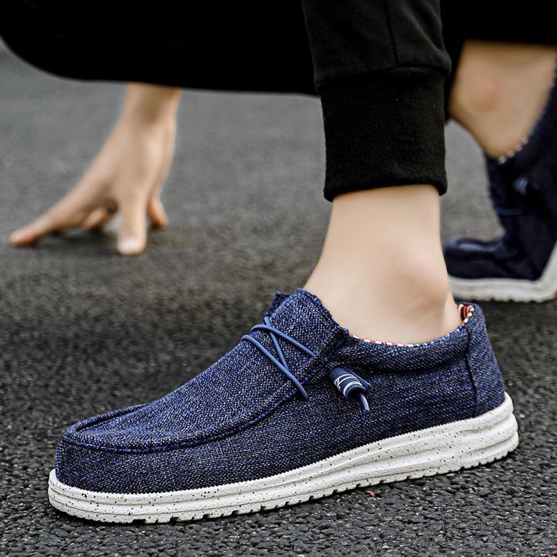 Slip-On-Loafer für Herren im europäischen und amerikanischen Stil – lässige Segeltuchschuhe