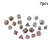 7Pcs/Set Metal Mini Archaized Board Game Dice Set Polyhedral Table Game Dice Role-Playing Dice For Role Playing Games