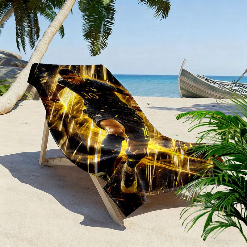 Kylian Mbappé Force Beach Towel, Large Soft Quick Dry Towel for Beach Camping Swimming
