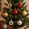 96/24pcs Red Christmas Balls Matte Shiny Glitter Hanging Ball Set for Xmas Tree Home Holiday New Year Party Decoration Supplies