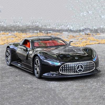 1:24 Vision Gt Alloy One Sports Car Model Diecast Miniature Toy Sound Light Pull Back Door Opened Vehice For Friend Holiday Gift