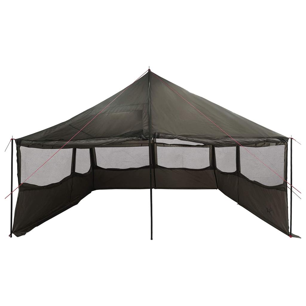 Family Tent Brown & Grey 600 x 400 x 268 cm Polyester and Steel