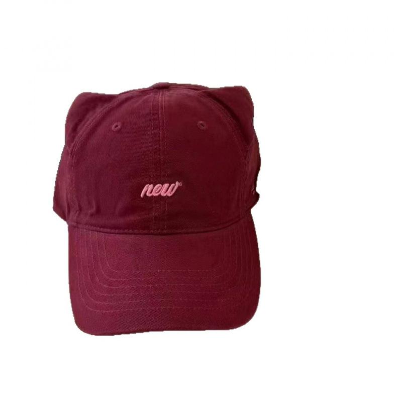 Three-Dimensional Cat Ears Baseball Cap Female Trendy Cool Babes Letter Embroidery Versatile Sunshade Showing Face Small Cap