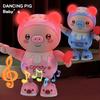 Electric Piggy with Music Light Move Sing Dance Twist Pets Pig Baby Toys Walking Cute Smart Early Educational Doll for Children