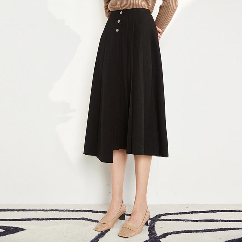 Iveni Women's A-Line High-Waist Mid-Length Skirt