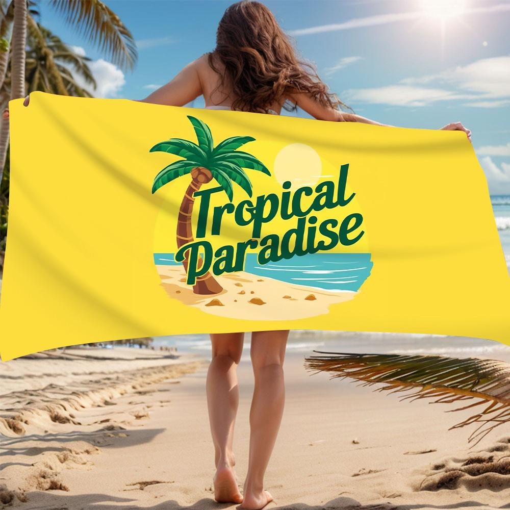 Tropical Beach Beach Towel Microfiber Oversized Bath Towel Large Quick Dry Sand Free Endless Summer Swimming Blanket Pools