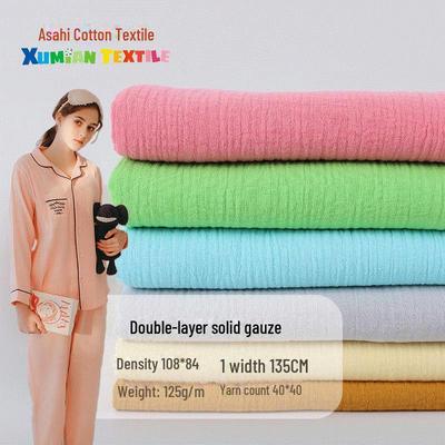 Cotton Double-Layer High-Density Washed Crepe Gauze Fabric for Baby Diapers and Bibs.