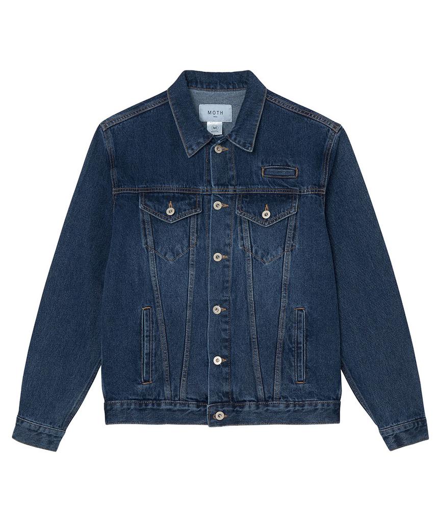 Moth Denim Trucker Jacket_Dark Blue