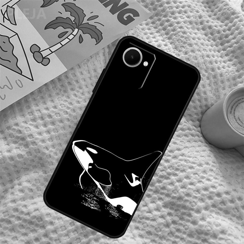 Cute Blue Killer Whale Case For Realme 15 11 12 13 14 Pro Plus C65 C67 C71 C63 C61 C55 C51 C53 C35 C75 GT6 GT7 Pro