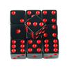 10pcs Game Dice 6 Sided 16mm Black Acrylic Dice Standard Colored Dots for Board Game Classroom Math Accesories