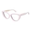 Letter Logo Recycled Acetate Cat Eye Optical Glasses Women's Pink