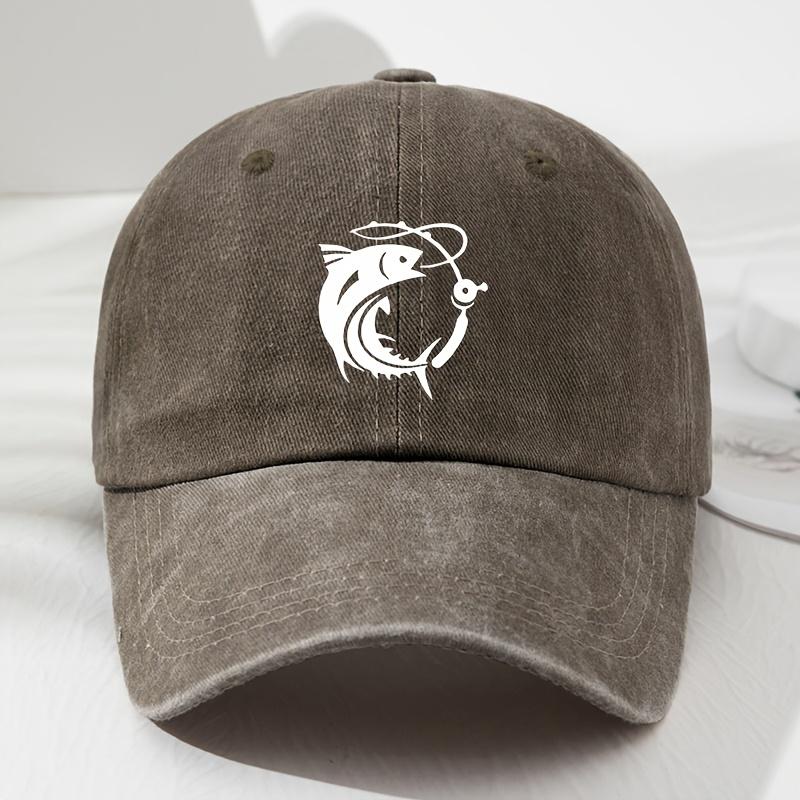 Men's and Women's Circle Fish Soft Top Baseball Caps Retro Fashion Outdoor Hats