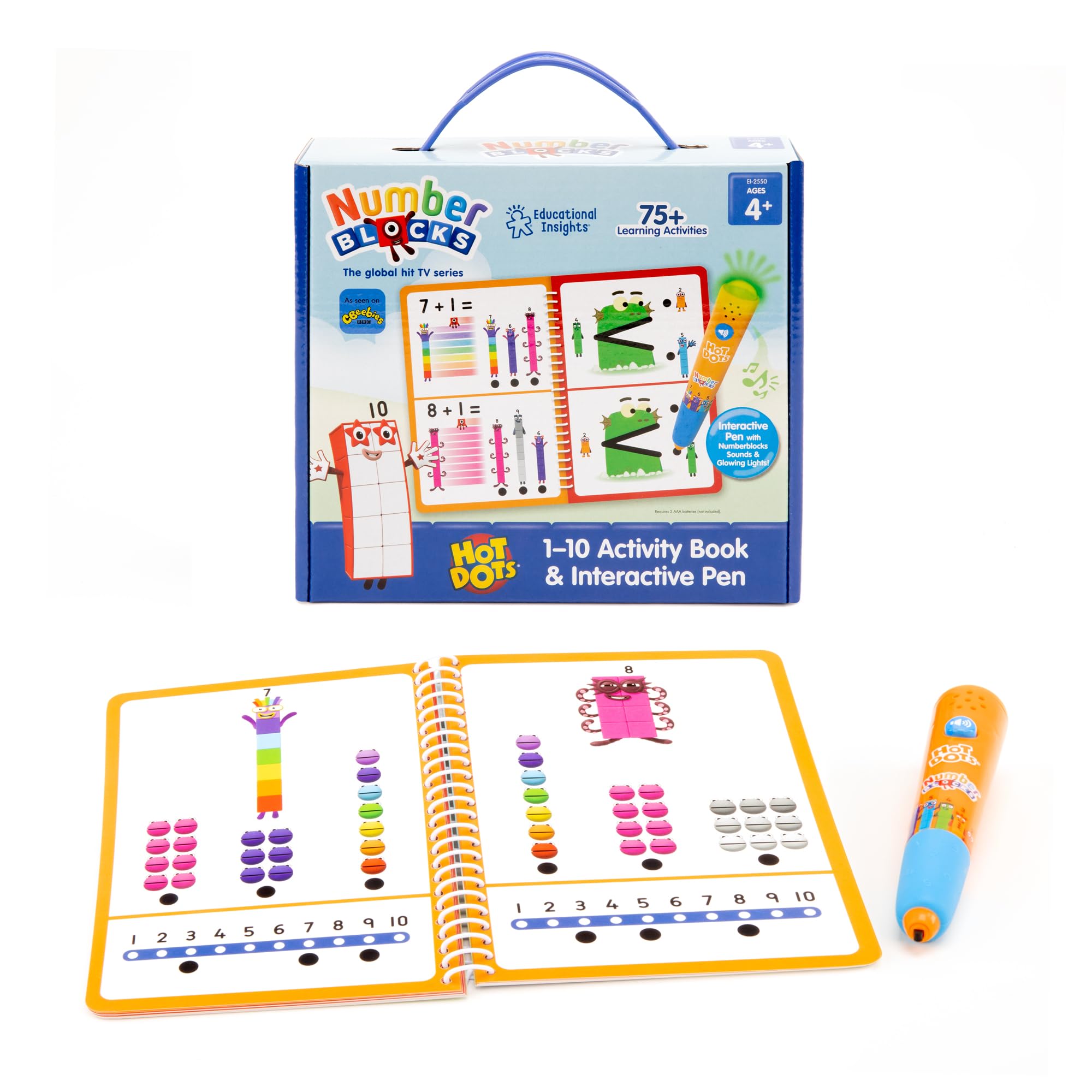 

Numberblocks 1-10 Activity Book & Interactive Pen, Number Play, Voice Pen, Educational Toy, EI2550, Authentic