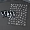 2pc Holographic Christmas Nail Art Stickers Iridescent Laser Snowflake Deer Tree Winter Slider Decals New Year Manicure Supplies