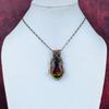 Faceted Ammolite Pendant Copper Wire Wrapped Pendant Natural Gemstone Pendant Copper Wire Jewelry for Gifts Handmade Pendant Wedding Jewelry