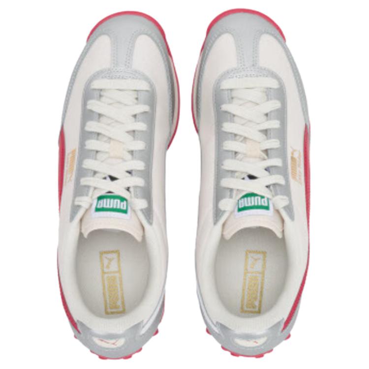 Puma Easy Rider Lightweight Comfortable Non-Slip Low-Top Casual Running Shoes Unisex Sneakers Silver White Red 400829-01