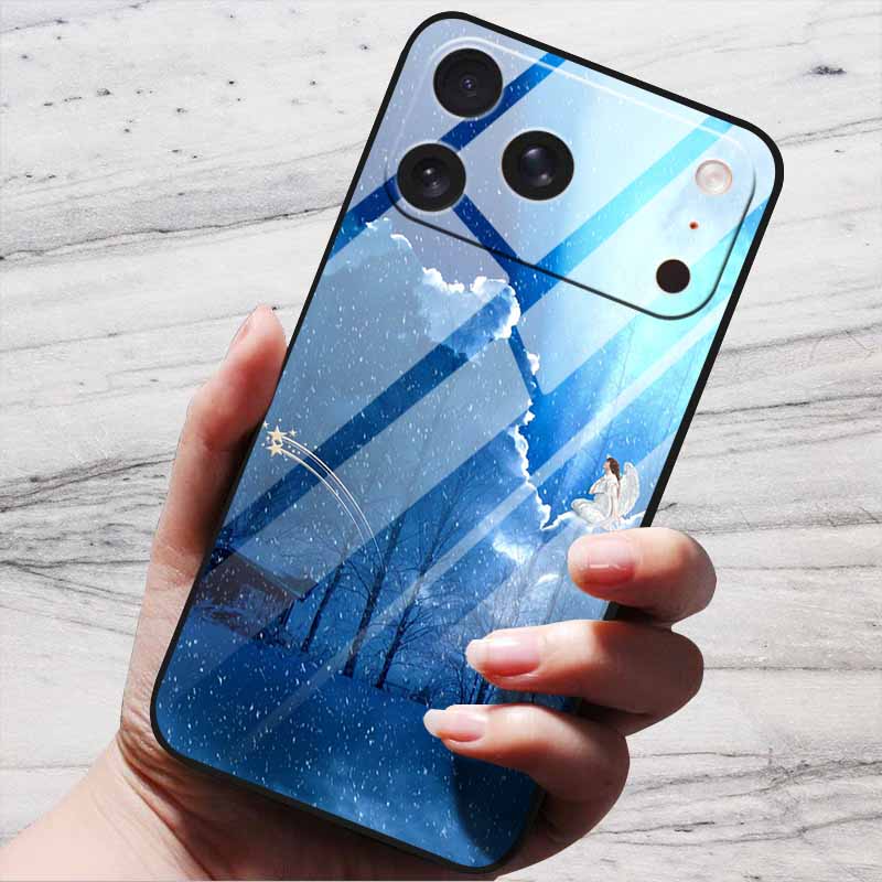 Butterfly Case For iPhone 17 Pro Plus Capa 17 Pro Max iPhone17 Air Bumper Luxury Tempered Glass Hard Back Cover Cute Fund Shell