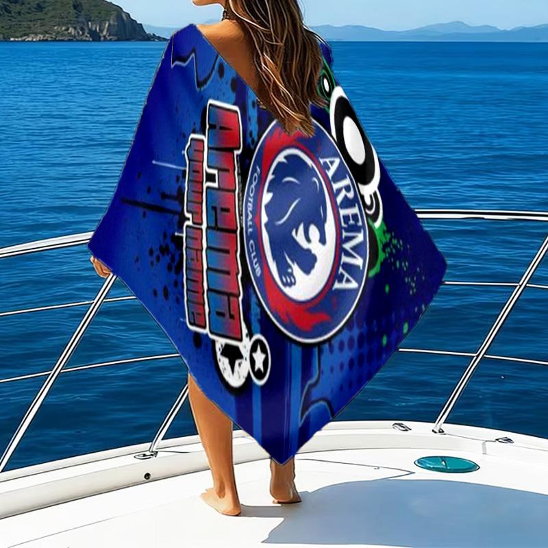 Arema Football club Printed Beach Towel, Super Soft Microfiber, Perfect Gift Birthday, for Pool, Beach, Travel, for family and friends