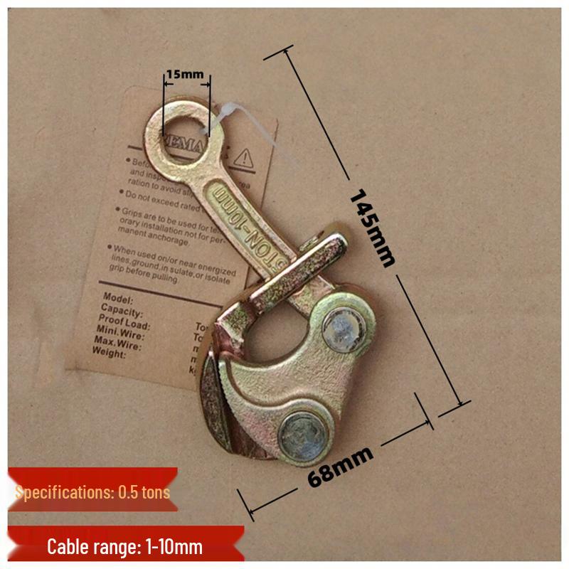 Japanese Multifunction Wire Rope Tensioner & Clamp - 1T/2T Capacity for Steel Strand & Aluminum Conductor