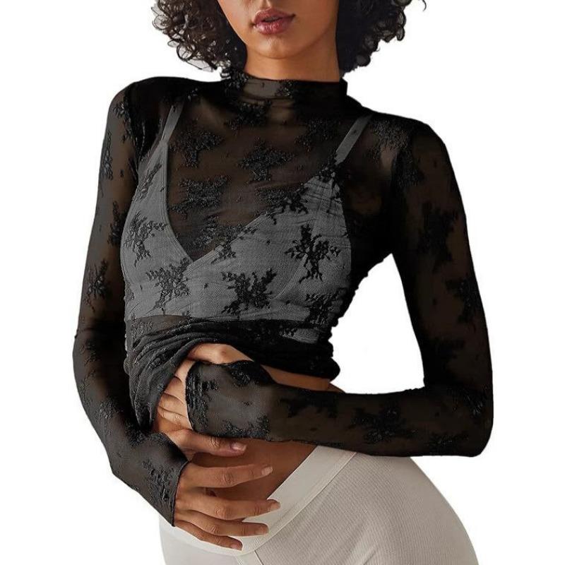 Women's Sexy Hottie Thumbhole Lace Bottom Shirt