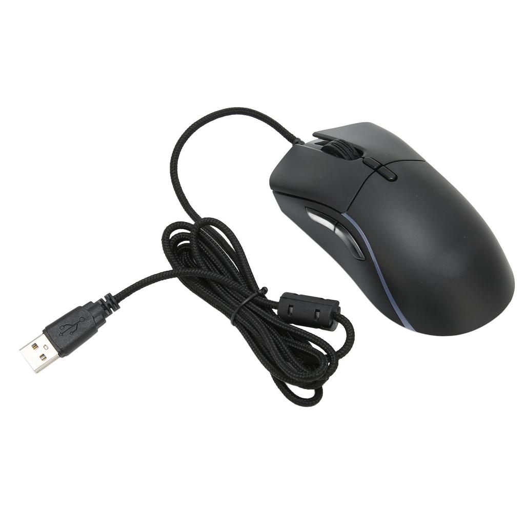 Gaming Mouse Maximum 12800 DPI RGB Backlit Lightweight Ergonomic Stable Accurate Wired Mouse for Desktop Laptop