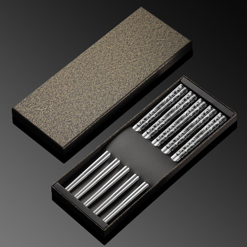 316 Stainless Steel Chopsticks, Household Restaurant, Non-Slip Extension, High Temperature and Mildew Resistant