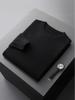 Men's 100% Wool Round Neck Long Sleeve Knit Pullover - Autumn/Winter Solid Color Base Layer