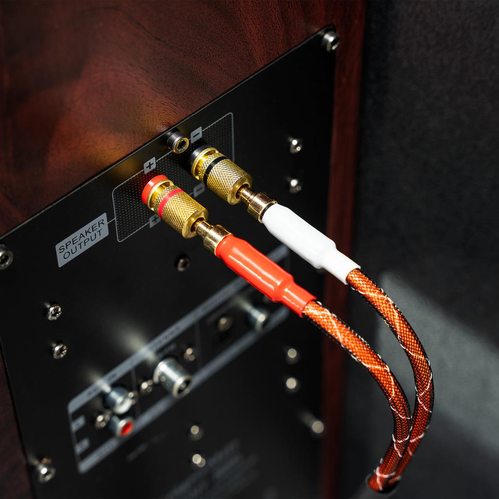 Lautsprecherkabel 5m Bananenstecker 2 Stück Kupfer CU Kruger&Matz