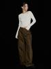 Disembeoten Cotton Wide Pocket Pants Olive