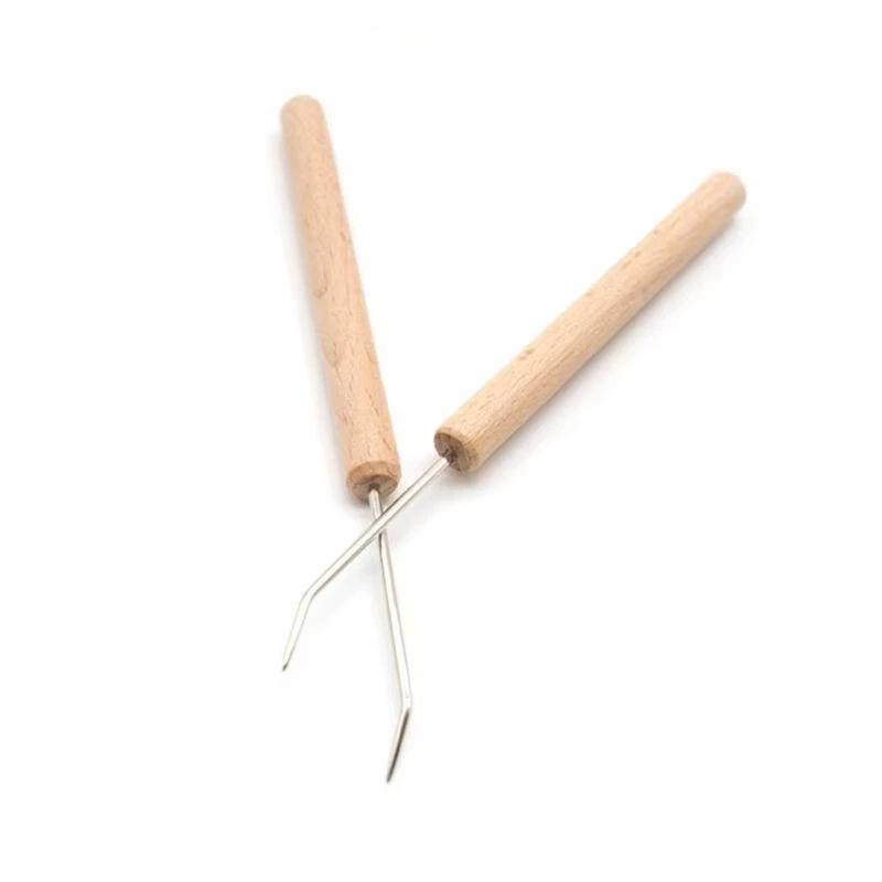 C9GA 2 Stück/Set Holz Strickwebrahmen Haken Webhandwerk Herstellung Hut Decken Schals Werkzeug Zubehör