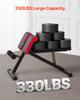 VEVOR Multi-Functional Weight Bench for Full Body Workout, Roman Chair Hyperextension Bench