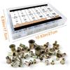 520Pcs830pcs Carbon Steel Male and British Color Zinc Rivet Nut Set Vertical Flat Head Rivet Nut