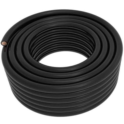 SHIERLENG 16mm2 3m Welding Battery Cable 6 AWG 10FT Red + Black Pure Copper Power Inverter Wire Set for Solar, RV, Car, Boat, Automotive, Marine, Moto