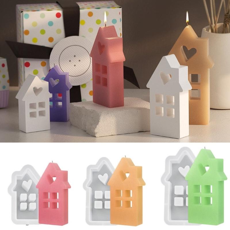 Silicone Soap Mold DIY Silicone Candle Molds Easter Clay Mould House Shaped Silicone Soap Making Molds Silicone Material