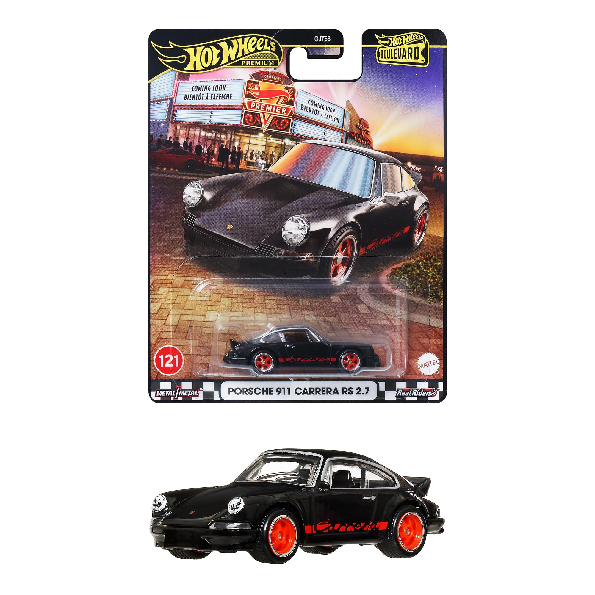 Hot Wheels Boulevard Porsche 911 Carrera RS 2.7 Mini Car Toy Black JBL19