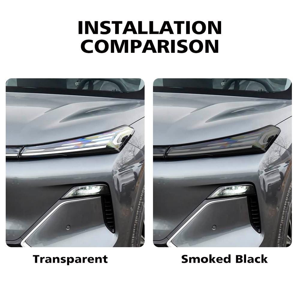 Pre-Cut PPF Anti-Scratch High-Gloss Smoke Black TPU Headlight Protective Film for Geely Galaxy Starray/Starship 7 2026-2026