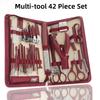 28/42 Pcs Multi-tool Manicure Set Cutters Nail Clipper Set Household Stainless Steel Ear Spoon Pedicure Scissors Tool For Beauty