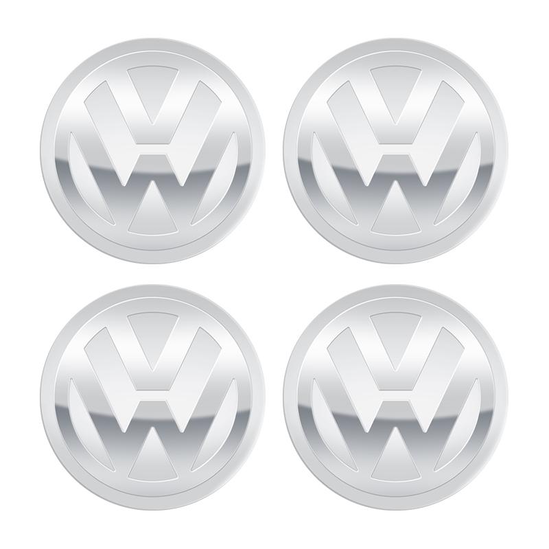 

4pcs for Volkswagen Golf 5 6 Polo Passat Tiguan Bettle Bora Touran 56mm 60mm 65mm 70mm 75mm Car Wheel Center Decal Hub Sticker 56mm
