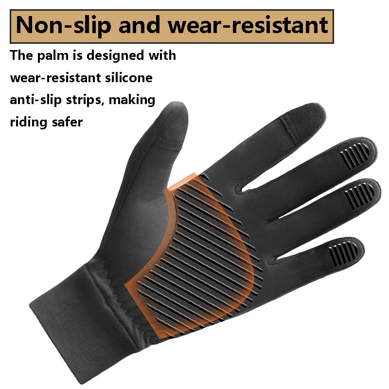 Autumn and winter warm gloves, cycling gloves, men's and women's windproof and non-slip gloves, running and outdoor sports glove