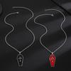 Coffin Cross Pendant Box Chain Necklace for Women
