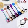 1Pc Stainless Steel Guitar Spoons Rainbow Coffee&Tea Spoon Flatware Drinking Tools