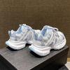 Fashion Women Sneakers Leather Mesh High Heels for Women Casual Lace Up Shoes Fashion Platform Shoes Trend 2025 Zapatos De Mujer